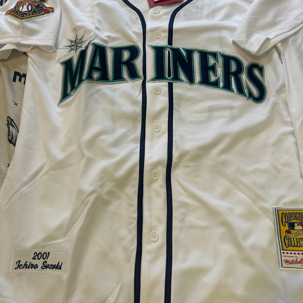 Mitchell & Ness SEATTLE MARINERS ICHIRO SUZUKI Men's JERSEY Sz M,L,XL,2X NWT - Picture 7 of 8